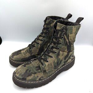 Sincerely Jules Camo Harley Womens 8.5 Camouflage Platform Combat Boots - FLAW